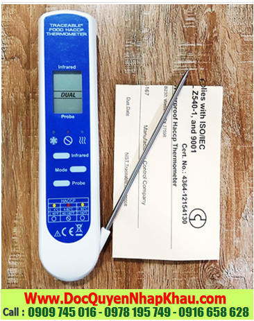 Traceable 4364, Nhiệt kế Thực Phẩm Nhiệt kế hồng ngoại có Que thăm Nhiệt –55 đến 330°C Traceable@ 4364 Food HACCP Therm 